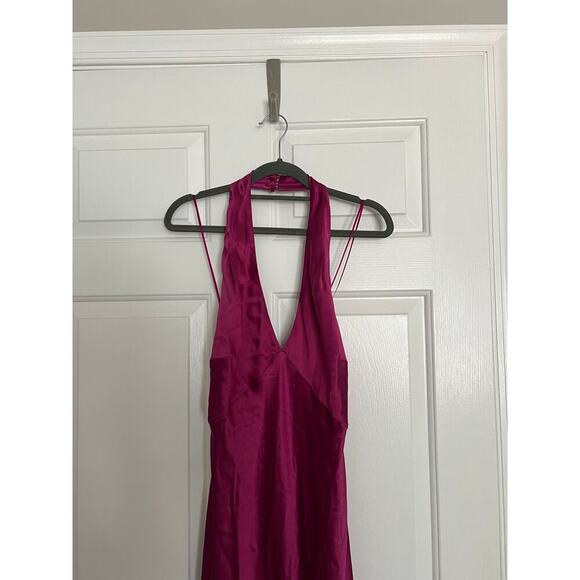NWT Reformation Daniela Silk Dress $398 MSRP in Hibiscus Tea Purple - Picture 3 of 8
